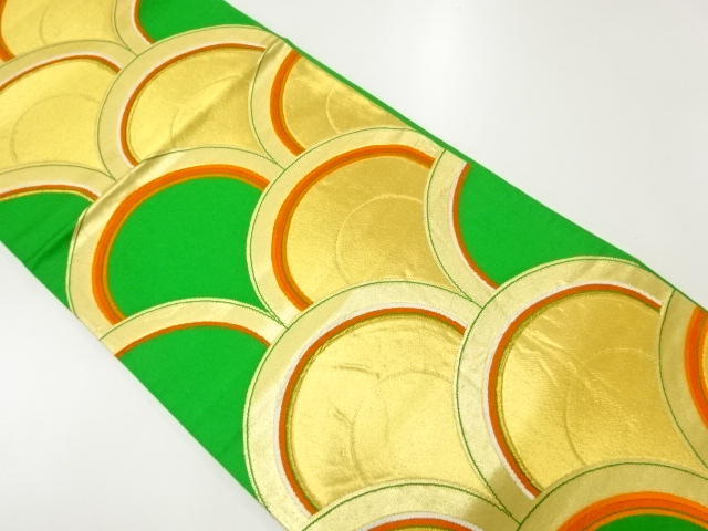 アンティーク　青海波模様織出し袋帯（材料）